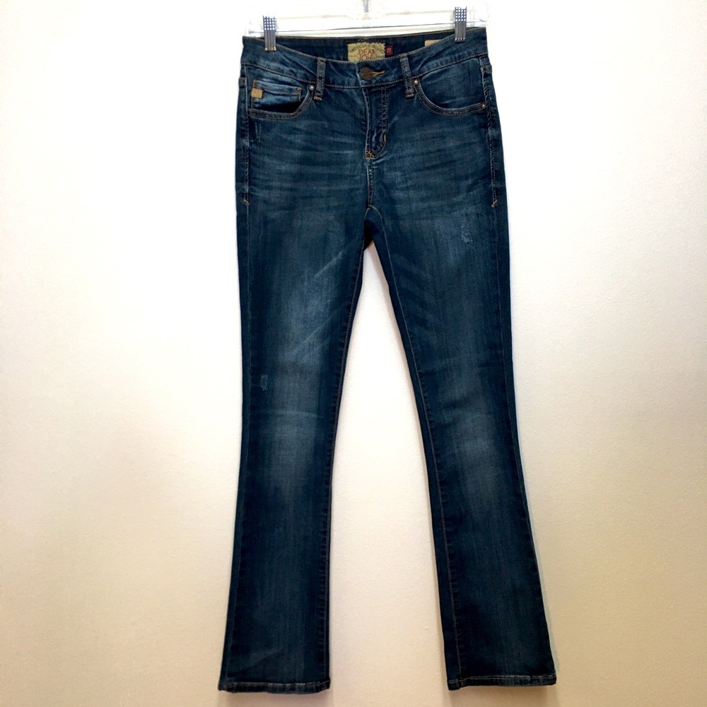 Dear John Hybrid Skinny Bootleg Jeans 27 Blue Stretch Casual Denim Western